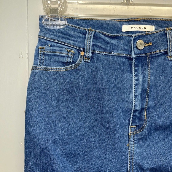 PacSun Womens Super High Rise Jegging Jeans Size 25 Stretch Denim Distressed - Picture 5 of 10